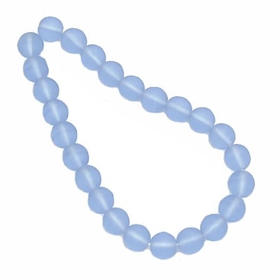 Preciosa Two Hole 8mm Candy Beads Opaque Blue (15 beads) Czech