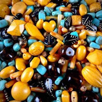 Colorful Vintage 1960's German 2mm Beads
