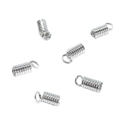 Metal cord ends, 4mm (pack of 6)