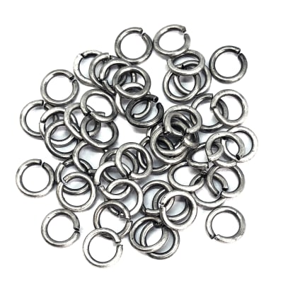 6mm Jump Rings / Open Jumprings (80 pcs / Light Silver / 23 Gauge) Bracelet  Charm Connector Earrings Jewellery Making Jewelry Findings F265