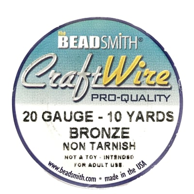 26 Gauge Round Vintage Bronze Metal Craft Wire - 30 Yards