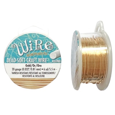 Beadsmith Antique Brass Colour Copper Craft Wire 26 Gauge - 30 Yards