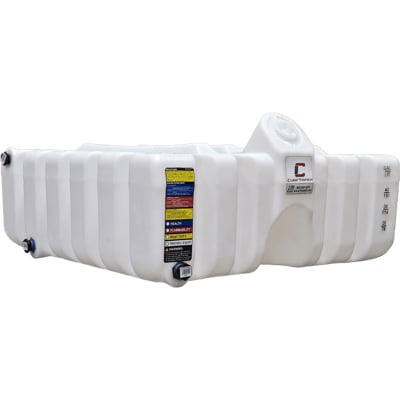 60 gallon Cubetainer stackable tank made of high-density polyethylene with stainless steel inserts and 36x36 footprint