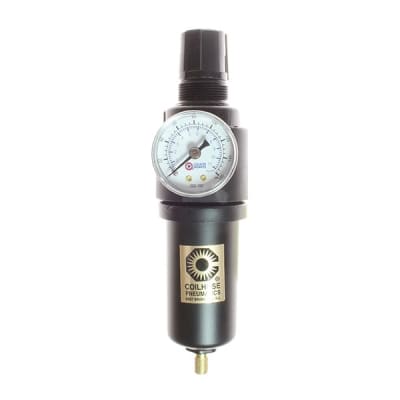 Coilhose -1/4" Integral Filter/Regulator, Gauge, Auto Drain, Metal Bowl