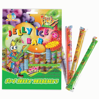 Din Don Fruitys Ju-C  Fruit Jelly Ice Bar Sticks