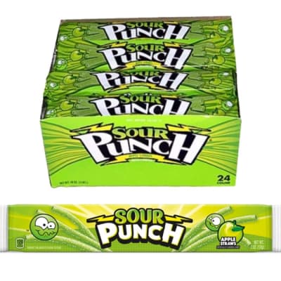 Sour Punch Sour Apple Straws