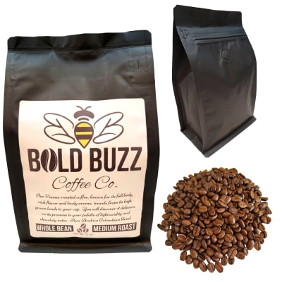 Bold Buzz Medium Roast Whole Bean Coffee Beans
