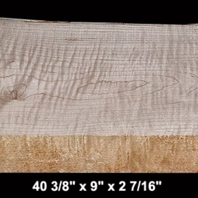 Thick Curly Maple - 40 3/8" x 9" x 2 7/16" - $125.00