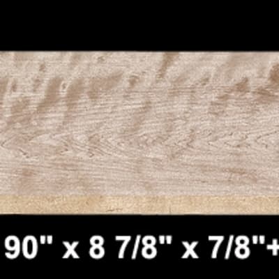 Curly Yellow Birch - 90" x 8 7/8" x 7/8"+ - $62.00