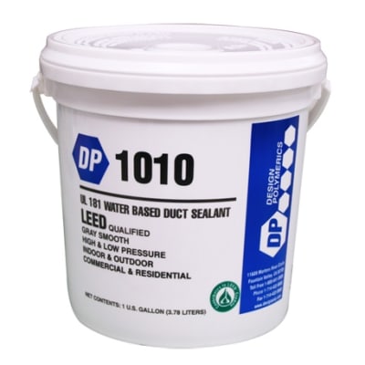 Design Polymerics DP 1010 water-based HVAC duct sealant in 1-gallon pail Design Polymerics DP 1010 water-based HVAC duct sealant in 1-gallon pail