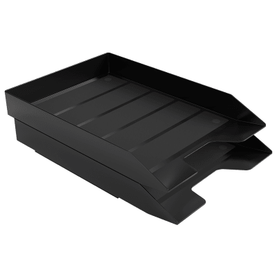 Acrimet Stackable Letter Tray 2 Tier (Black Color) Code 213.4