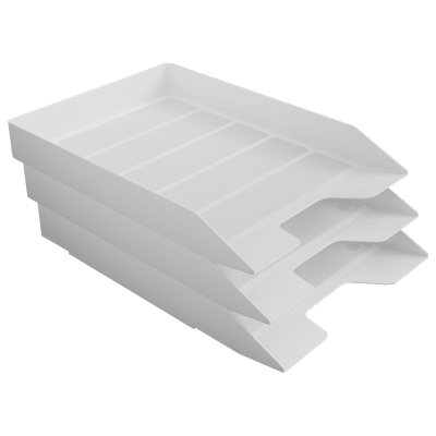 Acrimet Stackable Letter Tray 3 Tier (White Color) Code 215.0