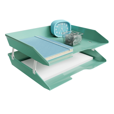Acrimet Facility 2 Tier Letter Tray (Clear Green Color) Code 253.V.O