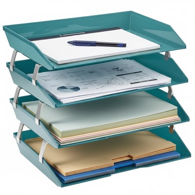 Acrimet Facility Letter Tray 4 Tiers (Solid Green Color) Code 256.V.O