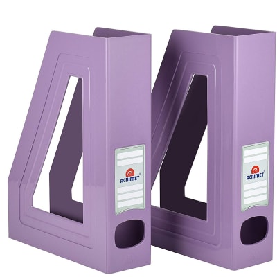 Acrimet Magazine File Holder (Solid Purple Color) 2 Pack Code 277.LO