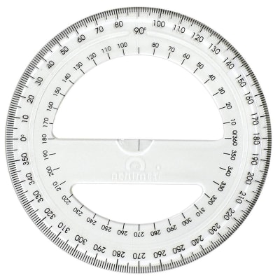 Acrimet 360 degree Protractor Premium (Clear Crystal Color) Code 552.0