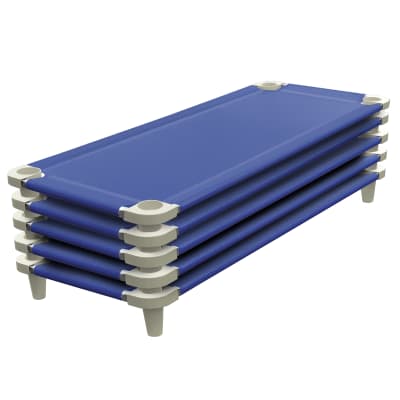 Acrimet Premium Stackable Daycare Nap Cot Blue 5 Pack  713.5