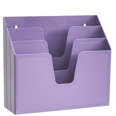 Acrimet Horizontal Triple File Folder Organizer (Solid Purple Color) Code 860.LO