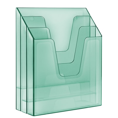 Acrimet Vertical File Folder Organizer (Clear Green Color) Code 864.3