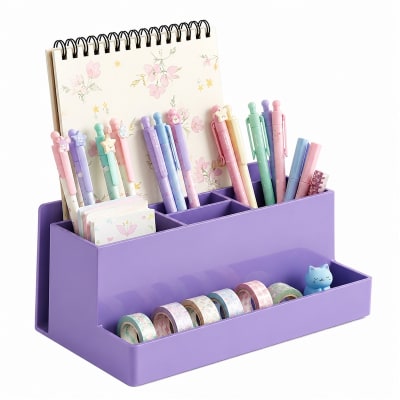 Acrimet Desktop Multi Organizer Caddy Holder Purple 959.3