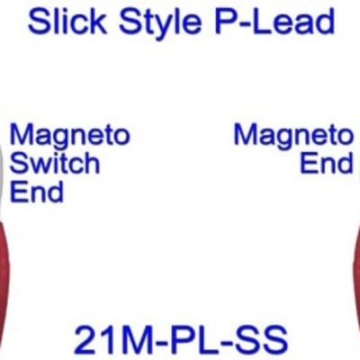 Bogert Aviation P-Lead. 14-gauge replacement ignition lead for aircraft, with terminals and strain reliefs. Made in the USA.