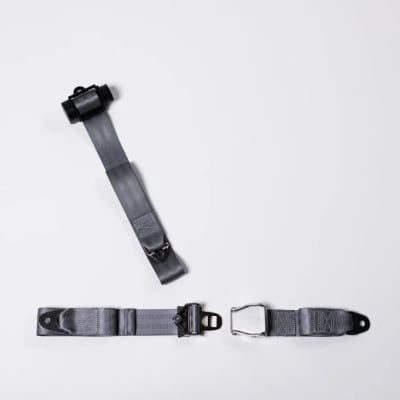 Alpha Aviation Piper front inertial reel replacement seat belt assembly with 3-point shoulder harness, FAA TSO-C114 approved AmSafe OEM-quality restraint system for Piper aircraft.