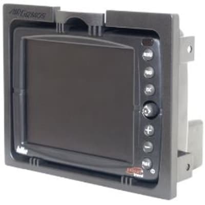 Panel Dock for AvMap GeoPilot II Plus with WxWorx receiver bracket installed in aircraft radio stack for organized cockpit setup.