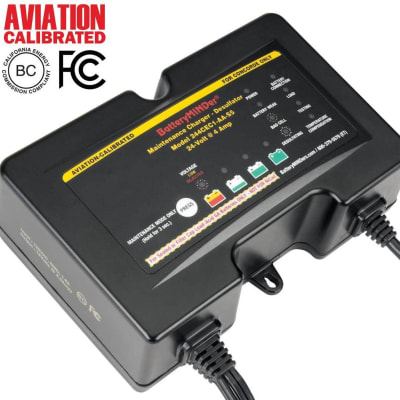 BatteryMINDer 244CEC2-AA-S5 24V 4 AMP charger-maintainer-desulfator for CONCORDE aircraft batteries. Rugged, efficient, IP65 dust/water resistant.