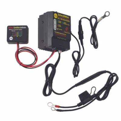 BatteryMINDer SCC-180 12V 180W solar charger-maintainer-desulfator for 12V systems. Weatherproof, safe, and restores weak batteries.