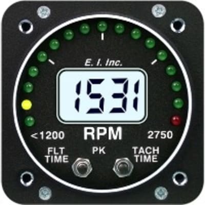 Electronics International R-1 RPM Tachometer for accurate FAA approved aircraft engine RPM monitoring.