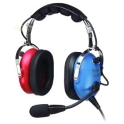 Pilot USA PA-1151ACB Youth Headset (Blue/Red) for young aviation pilots with lightweight, durable design and clear in-flight audio.