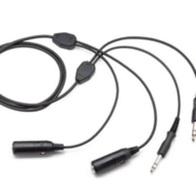 Pilot USA PA-77S GA Headset Extension available in 5ft, 10ft, and 25ft for aviation pilots, durable and flexible cable for extended in-flight headset connection.