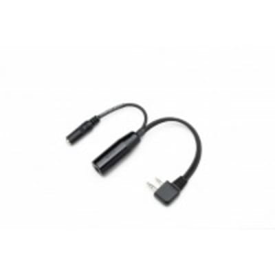 Pilot USA PA-82H Helicopter Headset Adapter for aviation pilots, compatible with ICOM A3, A6, A14, A22, and A24 transceivers, durable design for in-flight communication.