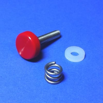 Rosen Sunvisor Systems red knob kit with knob, spring, and nylon washer for visor maintenance and replacement