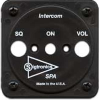 Sigtronics SPA faceplate for aviation stereo intercom systems, offering durable construction and reliable pilot communication control.