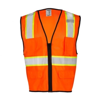 Kishigo Orange 4 Pocket Contrast Mesh Safety Vest