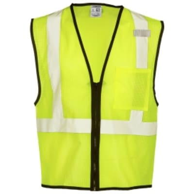 Kishigo Economy Single Pocket Lime Safety Vest