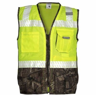 Kishigo Mossy Oak Bottom Lime Safety Vest