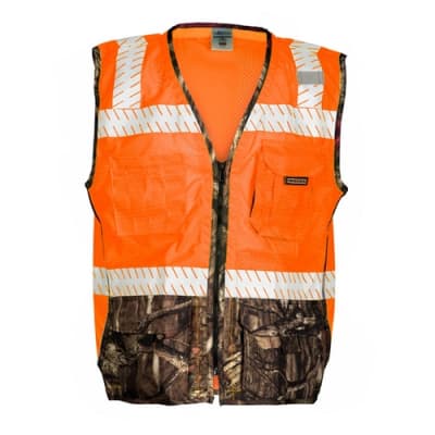 Kishigo Mossy Oak Bottom Orange Safety Vest