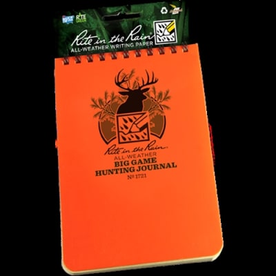 Rite in the Rain Top Spiral Big Game Hunting Journal 4 in x 6 in