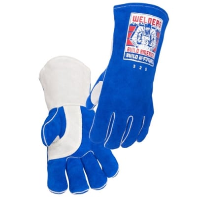 Black Stallion Split Cowhide Stick Welders Gloves - Large