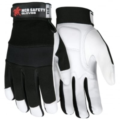 MCR Black and White Goatskin Safety Gloves