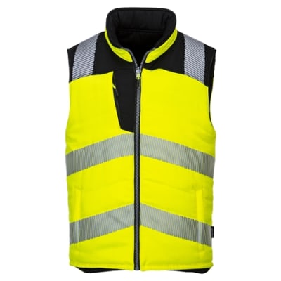 Portwest PW3 Hi-Vis Reversible Safety Vest Black/Yellow