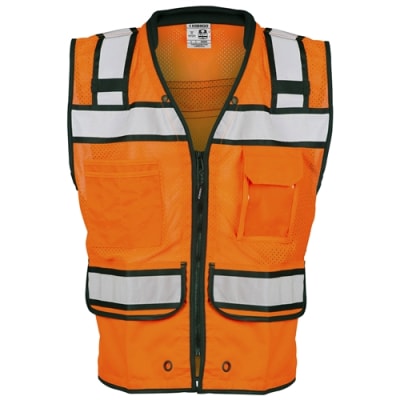 Kishigo High Performance Orange Surveyors Safety Vest