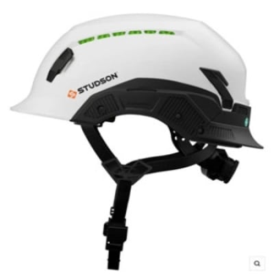 Studson White Non-Brim Vented Helmet Large/XL