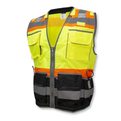 Radians Engineer Safety Vest Lime with Black Bottom