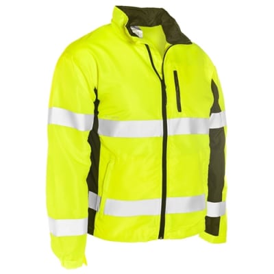 Kishigo Black Series Lime Windbreaker Jacket