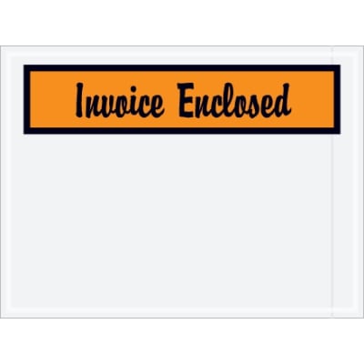 4 1/2" x 6" Ora41.50ge "Invoice Enclosed" Envelopes 1000/Case