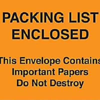 4 1/2" x 6" Orange "Important Papers Enclosed" Envelopes 1000/Case