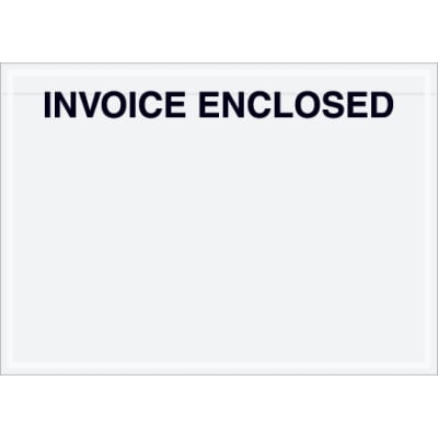 7" x 5" Clear Face "Invoice Enclosed" Envelopes 1000/Case